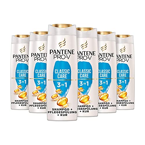 Pantene Pro-V 3in1 Classic Care Shampoo, (6 x 250 ml)