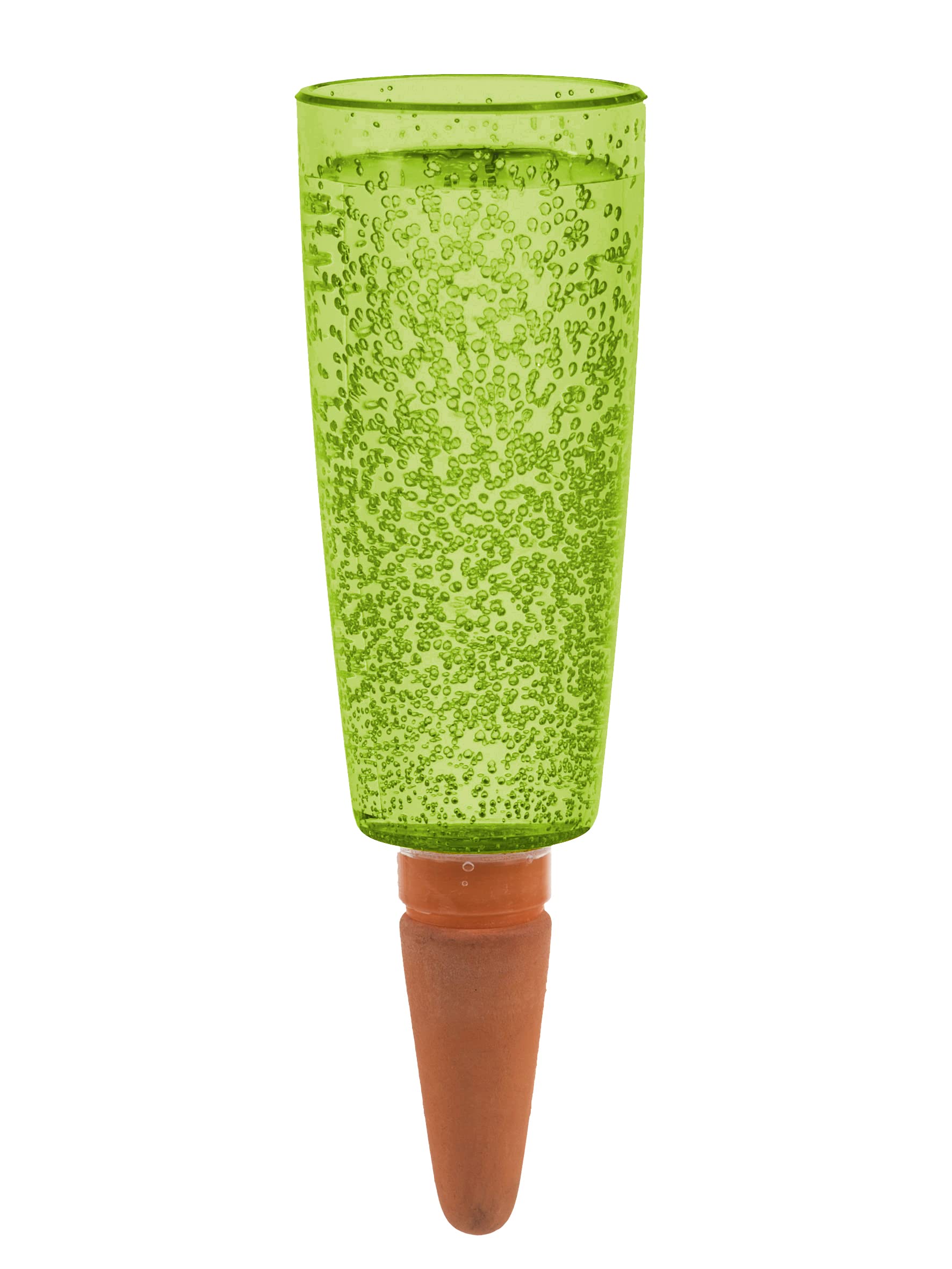 Scheurich Wasserspender Copa XL | 5X Grün | 500 ml Füllmenge | Bewässerungskugel klein mit Ton Fuß | Wasserspender Pflanzen und Blumen Terrakotta Stiel