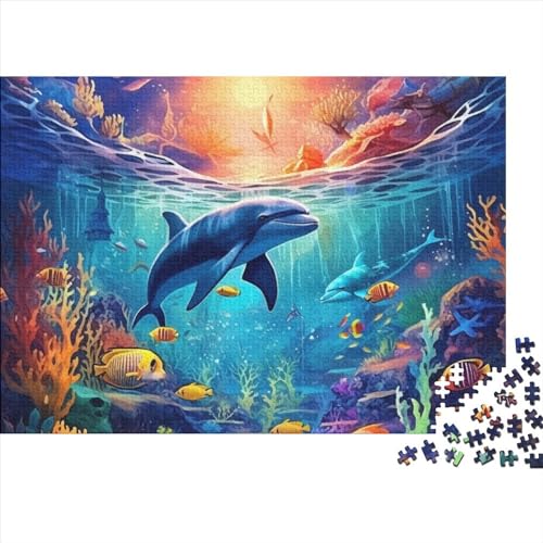1000 Stück Colorful Ocean World Kinder Lernen Kognitionsspielzeug, Denksportaufgaben Für Erwachsene, Spiele Aus Holz, Intelligenz-Puzzles 1000pcs (75x50cm)
