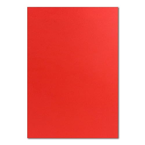 100 DIN A4 Papier-bögen Planobogen - Rot - 240 g/m² - 21 x 29,7 cm - Bastelbogen Ton-Papier Fotokarton Bastel-Papier Ton-Karton - FarbenFroh