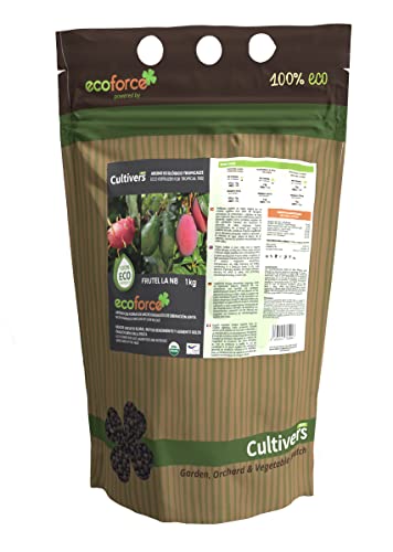 CULTIVERS Bio-Tropenbaumdünger 1 kg. Dünger für Avocado, Mango, Lychee, Pitahaya, Papaya und Guave.
