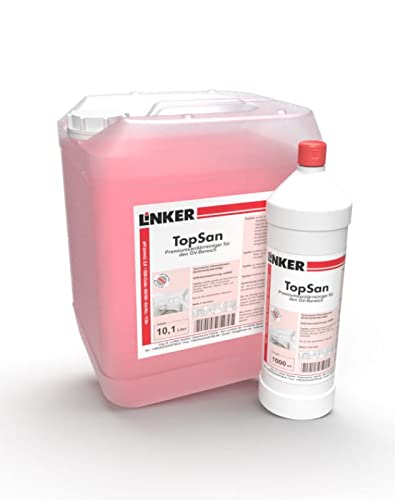 Linker Chemie TopSan - Premium Sanitärreiniger Badreiniger 10,1 Liter Kanister ohne Flasche | Reiniger | Hygiene | Reinigungsmittel | Reinigungschemie |
