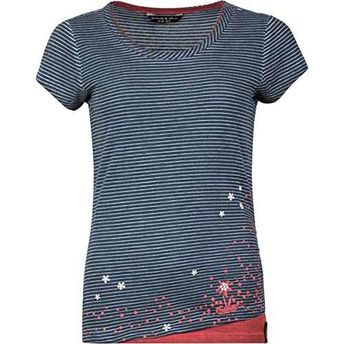 Chillaz Fancy Little Dot T-Shirt Women Größe 42 indigo blue striped washed