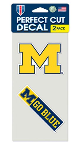 Wincraft NCAA Universität von Michigan perfekten Schnitt Aufkleber (Set von 2), 10,2 x 10,2 cm