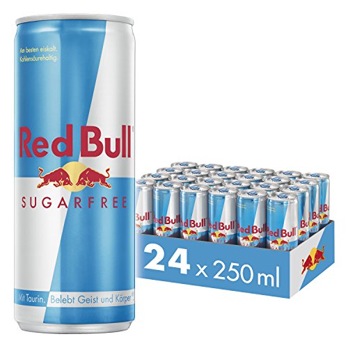 Red Bull Sugarfree, Energy Drink, 24 x 250 ml, Dosen Getränke 24er Palette, OHNE PFAND