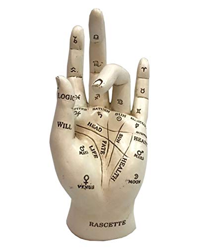 Horror-Shop Hand mit Wahrsage & Handlese Symbolik