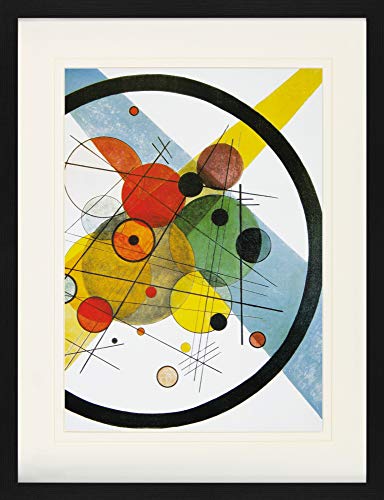 1art1 Wassily Kandinsky - Kreise In Kreis, 1923 Gerahmtes Poster Für Fans Und Sammler 80 x 60 cm