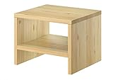 Erst-Holz® Nachttisch Kiefer massiv modernes kubisches Nachtkästchen in offener Form 90.20-K5