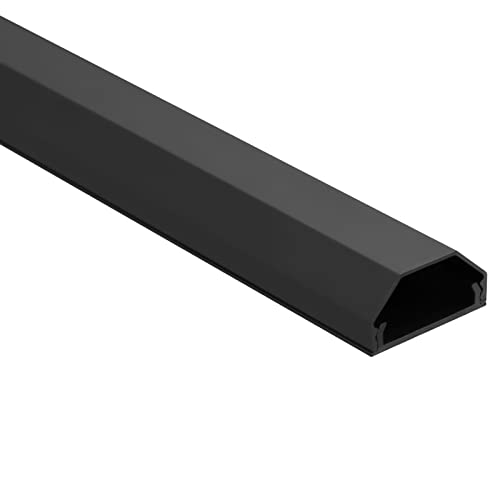 Schürberg Aluminium Kabelkanal (Breite: 33mm|Länge: 110cm Selbstklebend, Black)