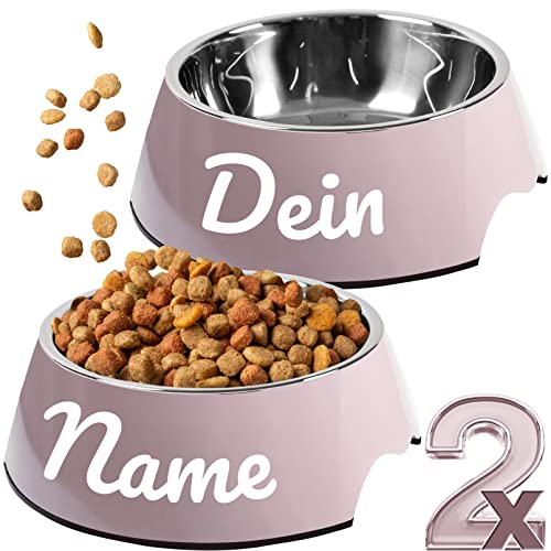 ne&no® Design Futternapf 2er Set für große Hunde [ELEGANT Design by NE&NO] | Fressnapf Hund rutschfest | Futternapf Hund 700 ml | Hundenapf Grosse Hunde | Dog Bowl (MAL,L)