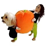 YIGZYCN Lustiges Kürbis Cosplay Kostüm Für Hunde Kürbis Hält Weich Bequem Kostümzubehör Anziehzubehör Halloween Haustierkostüm