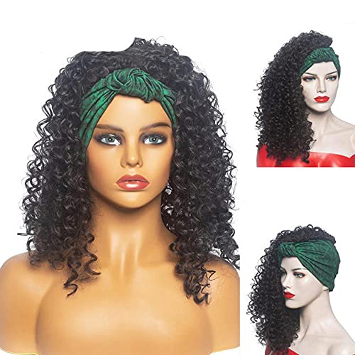 Kunsthaar-Perücke, flauschiges Haarband, Kunsthaar, verknüpft, Turban, Afro, Kinky Culry Perücken für n-36
