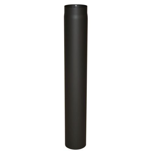 Ofenrohr Senotherm® 2 mm Ø 150 mm hitzebeständig lackiert, gerade - Rauchrohr, Kaminrohr schwarz - für Pellettofen und Kamine - Länge: 1000 mm