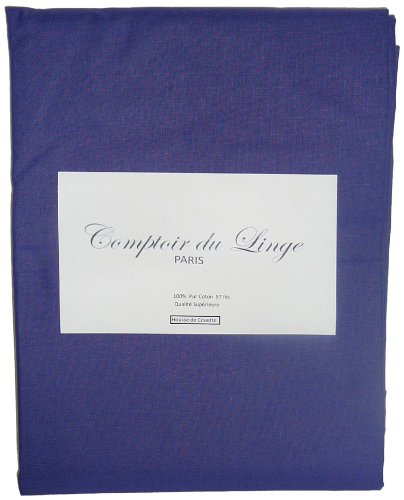 Comptoir du Linge Bettbezug Baumwolle Farbton verwaschenes blau, Verwaschenes Blau, 240 x 260 cm