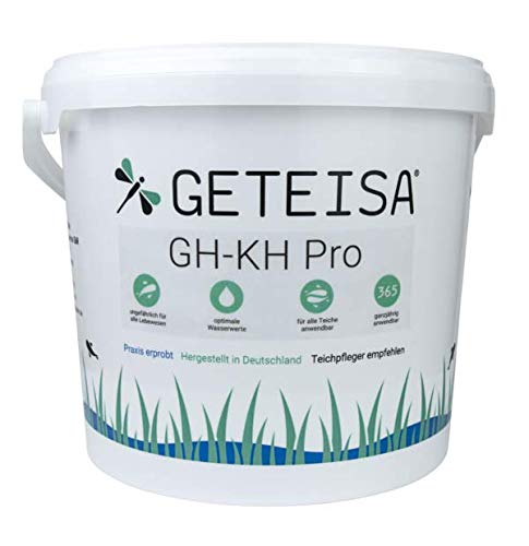 GETEISA GH-KH Pro 10 kg - Teichwasserhärter für optimale Wasserqualität, Erhöht Karbon- und Gesamthärte, Ideal für Gartenteich und Schwimmteich, Sichere Wasserwertaufhärtung, Made in Germany