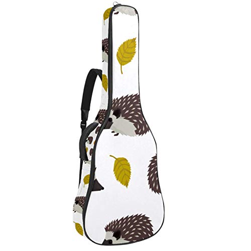 Gitarren-Gigbag, wasserdicht, Reißverschluss, weich, für Bassgitarre, Akustik- und klassische Folk-Gitarre, süßes Igel-Muster