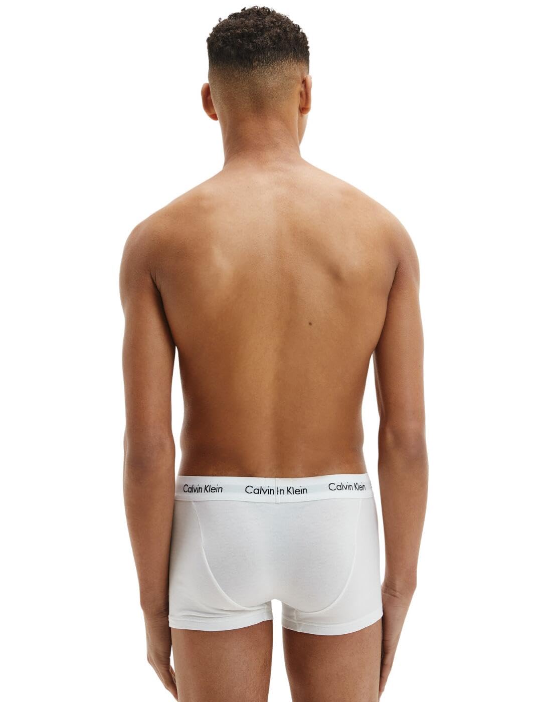 Calvin Klein Herren 3er-Pack Boxershorts Low Rise Trunk 3Pk mit Stretch, Weiß (White), L