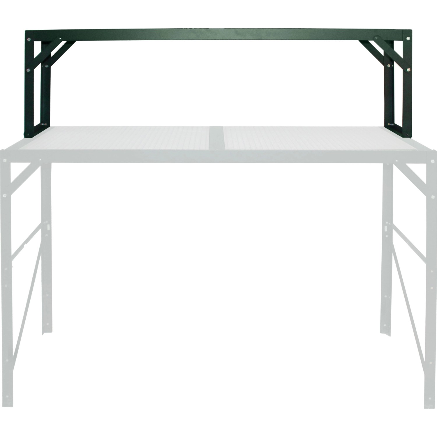 Vitavia Alu-Tischaufsatz mit HKP-Ablagefläche 121 cm x 39 cm Smaragd