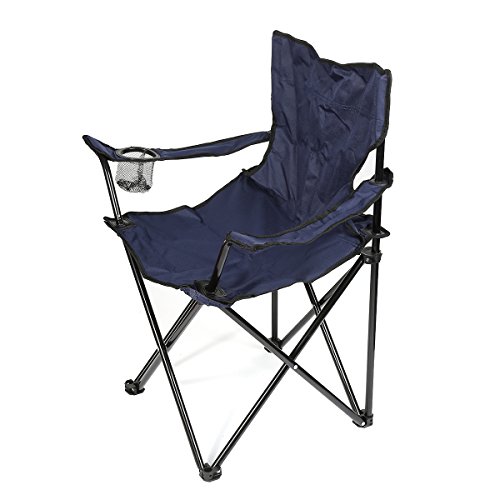 Klappbarer tragbarer Stuhl für Camping Angeln Strand Outdoor Wandern Picknick langlebig (Marine)