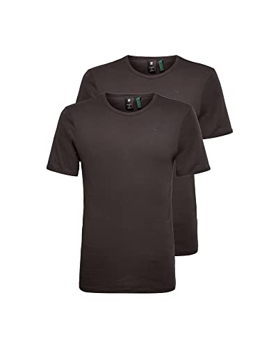 G-STAR RAW Herren Base R T S/S 2-Pack T-Shirt, Schwarz (Black 990), Large