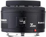 Yongnuo 35 mm F2 Objektiv 1:2 AF/MF Weitwinkelobjektiv Fixed/Prime Autofokus Objektiv für Canon EF Mount EOS Kamera
