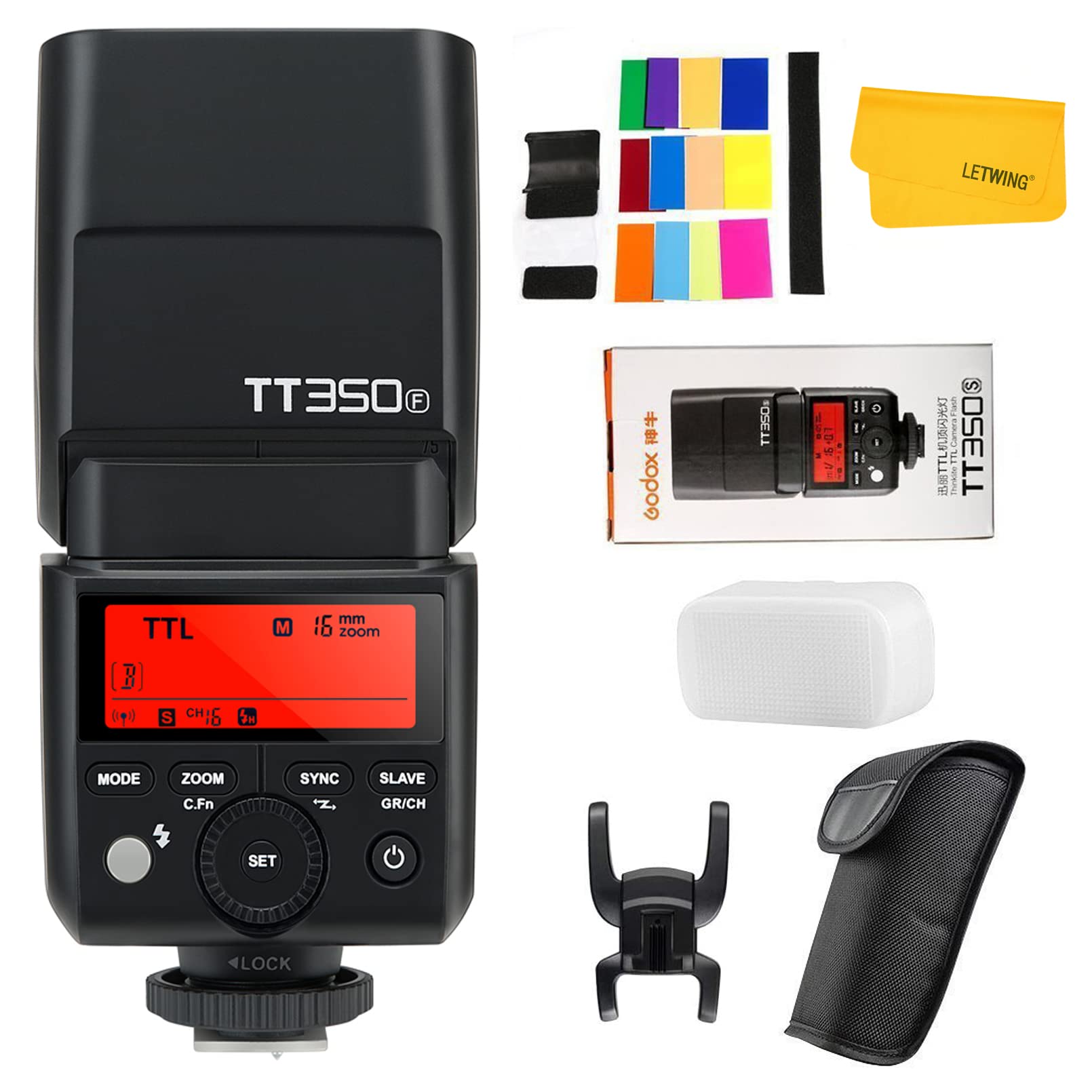 Godox TT350F 2,4 G HSS 1/8000s Flash TTL GN36 Kamera Speedlite für Fuji X-Pro2 X-T2 X-Tl X-T10 X-EL X-A3 X100F ect. Digital Kamera