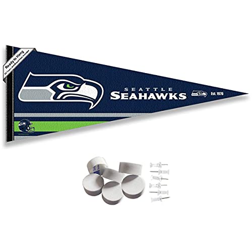 Seattle Seahawks Pennant Banner and Wall Tack Pads