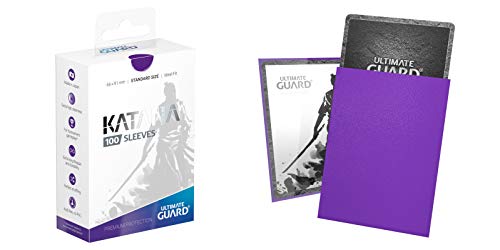 Ultimate Guard Katana 100, Lila/Purple 100 Stück Kartenhüllen Kartenfolien Sleeves - für Sammelkarten wie Pokemon Magic - Standardgröße