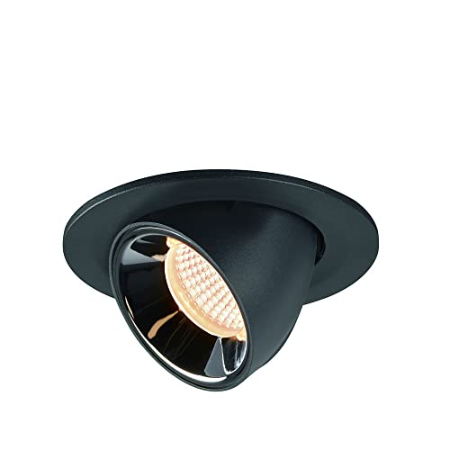 SLV Deckeneinbauleuchte NUMINOS GIMBLE S/LED Spot, Fluter, Deckenstrahler, Deckenleuchte, Einbau-Leuchte, Innen-Beleuchtung / 2700K 8.6W 690lm schwarz 20Grad