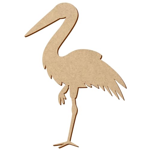 MDF Flamingo - Deko Basteln 5-50 cm, Pack mit:25 Stück, Höhe:34cm hoch