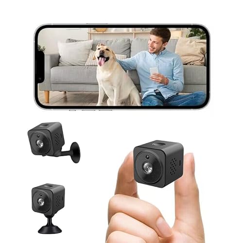 LySuyeo Mini Kamera,Full HD Überwachungskamera 1080P WiFi Kamera mit Bewegungserkennung Nachtsicht, Überwachungskamera mit Batteriestrom Geeignet für Familien verwendet