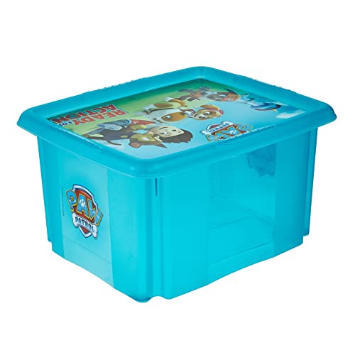 keeeper Aufbewahrungsbox karolina Paw Patrol, 24 Liter Dreh-/Stapelbox mit Deckel, aus PP, fresh-blue-transparent, - 1 Stück (1223763213700)