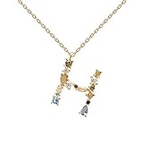 PDPAOLA - Buchstabe H Halskette - 925er Sterlingsilber 18k Vergoldung - Damenschmuck