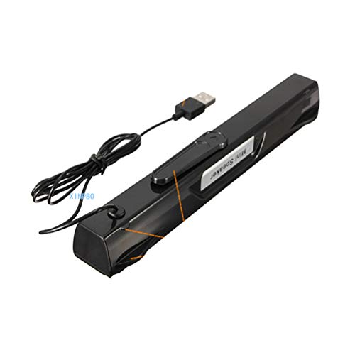 Uonlytech XB-19 USB 2.0 Sound Bar Mini-Subwoof-Notebook-Lautsprecher Soundbar-Lautsprecher (Schwarz)