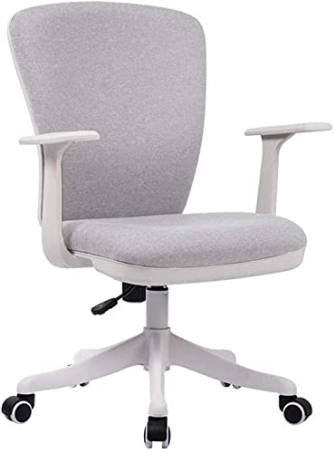 PLJKIHED Bürostuhl, Computerstuhl, Schreibtisch, sitzendes, bequemes Arbeitszimmer (Farbe: Hellgrau) (Stuhl) (Hellgrau) Stabilize