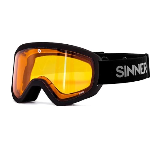 Sinner Estes-Matte Black-Double Orange-Cat. S2 Sonnenbrille, Erwachsene, Unisex, mehrfarbig (mehrfarbig), Einheitsgröße