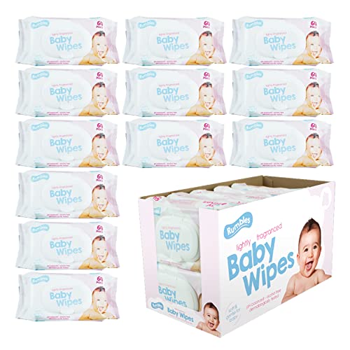 SRV Hub® Sensitive Babytücher mit PDQ, Baby-Tücher, antiallergen, für empfindliche Haut, Reinigungszubehör für die tägliche Babypflege (768X parfümierte Baby-Tücher)
