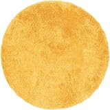 Erwin Müller Badematte, Badteppich Kefalonia rutschhemmend gelb Größe rund 80 cm Ø - für Fußbodenheizung geeignet, dichter, Flauschiger Floor (weitere Farben, Größen)