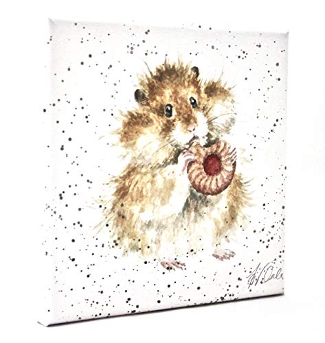 Wrendale Designs Hamster Print auf White Square Canvas 20 Zentimeter Die Diät beginnt Morgen