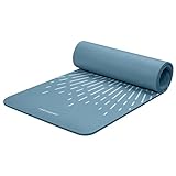 Retrospec Solana Yogamatte, 1,27 cm dick, mit Nylongurt für Damen und Herren, rutschfeste Trainingsmatte für Yoga, Pilates, Stretching, Boden- und Fitness-Workouts, Blau