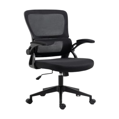 WSSDMFF BüRostüHle Bürostuhl, Computerstuhl, Sitzstuhl for Zu Hause, Drehstuhl, Stuhl Mit Anhebbarer Rückenlehne, Ergonomischer Stuhl BüRostuhl (Color : Black, Size : A)