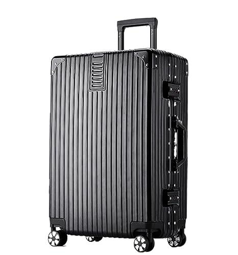 IRYZE Koffer Reisekoffer Leichtes Gepäck, Spinner-Doppelrad-PC+ABS-Hartschalenkoffer Für Die Reise Trolley Boardcase (Color : Siyah, Size : 20inch)