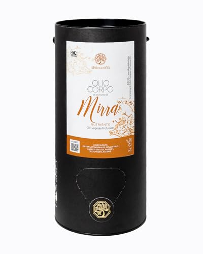 L'Albero della Vita Massageöl Bag in Tube | Öl mit Myrrrhe | Nährendes Pflanzenöl | Packung mit Spender gegen Verschwendung MAXI Sparsam 3000 ml.