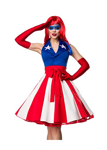 Mask Paradise Atixo Miss America Kostümset - blau/rot/weiß, Größe Atixo:2XL
