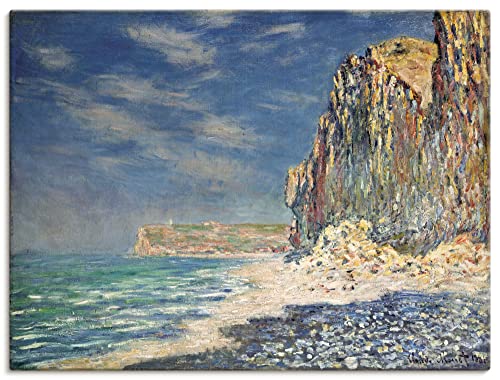 Artland Alte Meister Kunst Wandbild Claude Monet Leinwandbilder Impressionismus 45 x 60 cm Sonnenuntergang über dem Meer bei Pourville Kunstdruck Wand Gemälde R0SW