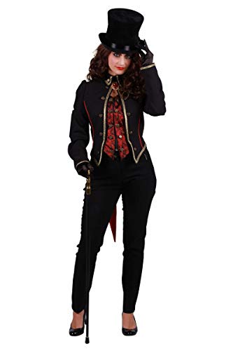 Thetru Damen Kostüm Dracula Vampirin schwarz rot Halloween Fasching Gr. XXL