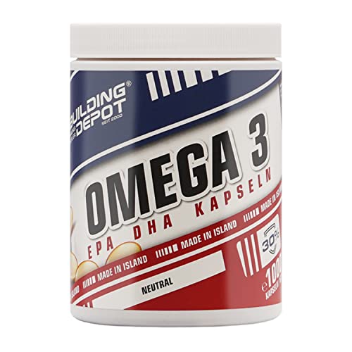 Bodybuilding Depot - Omega 3 Fischöl Kapseln | Hochdosiert mit 500mg Fischöl pro Kapsel | Hochwertige Qualität mit DHA und EPA | (1000 Kapseln 30%)