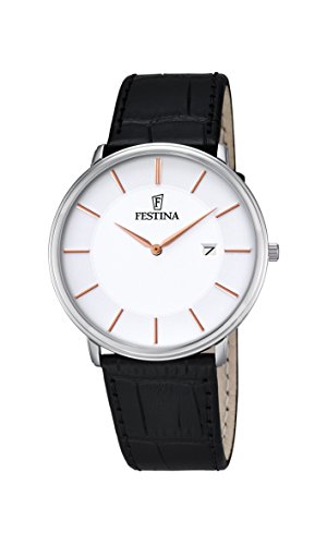Festina Herren Analog Quarz Uhr mit Leder Armband F6839/3