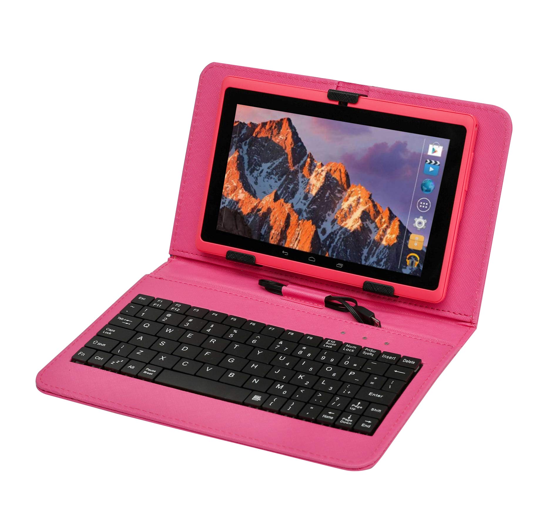 Tablet PC Touchscreen 7 Zoll,Tablet Computer Mit Tastatur Android Quad-core Laptop,WiFi,Dual-Kamera,Bluetooth,8 GB ROM,1 GB RAM,Mit Touch Stift
