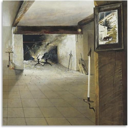 KEYGEM Andrew Wyeth Poster《Sparks 》Wandkunst Andrew Wyeth Drucke Andrew Wyeth Leinwandgemälde Modernes Bild für Zuhause Wanddekoration 50x50cmx1 Kein Rahmen